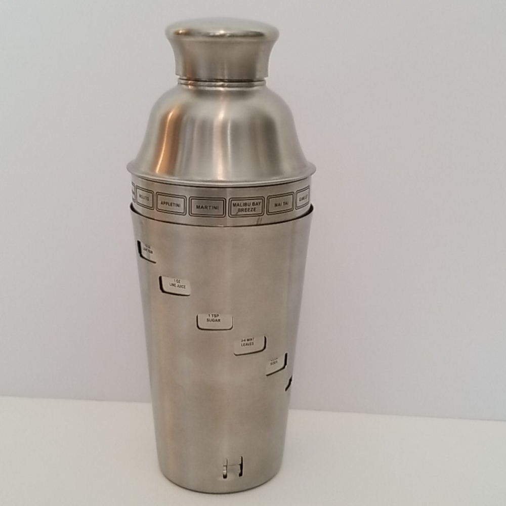 Oggi stainless steel silver dial a drink shaker 34 oz